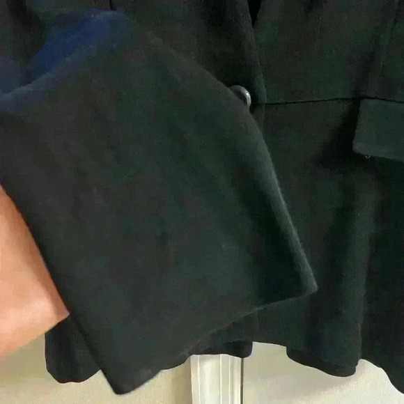 Misook sweater cardigan blazer black one button front faux pockets Medium - Picture 3 of 7